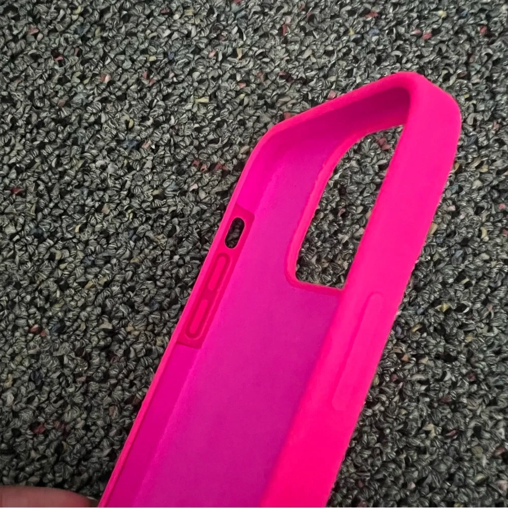AMAZON Neon Bright Pink iPhone 13 Pro Thin Protective Silicon Shockproof Case